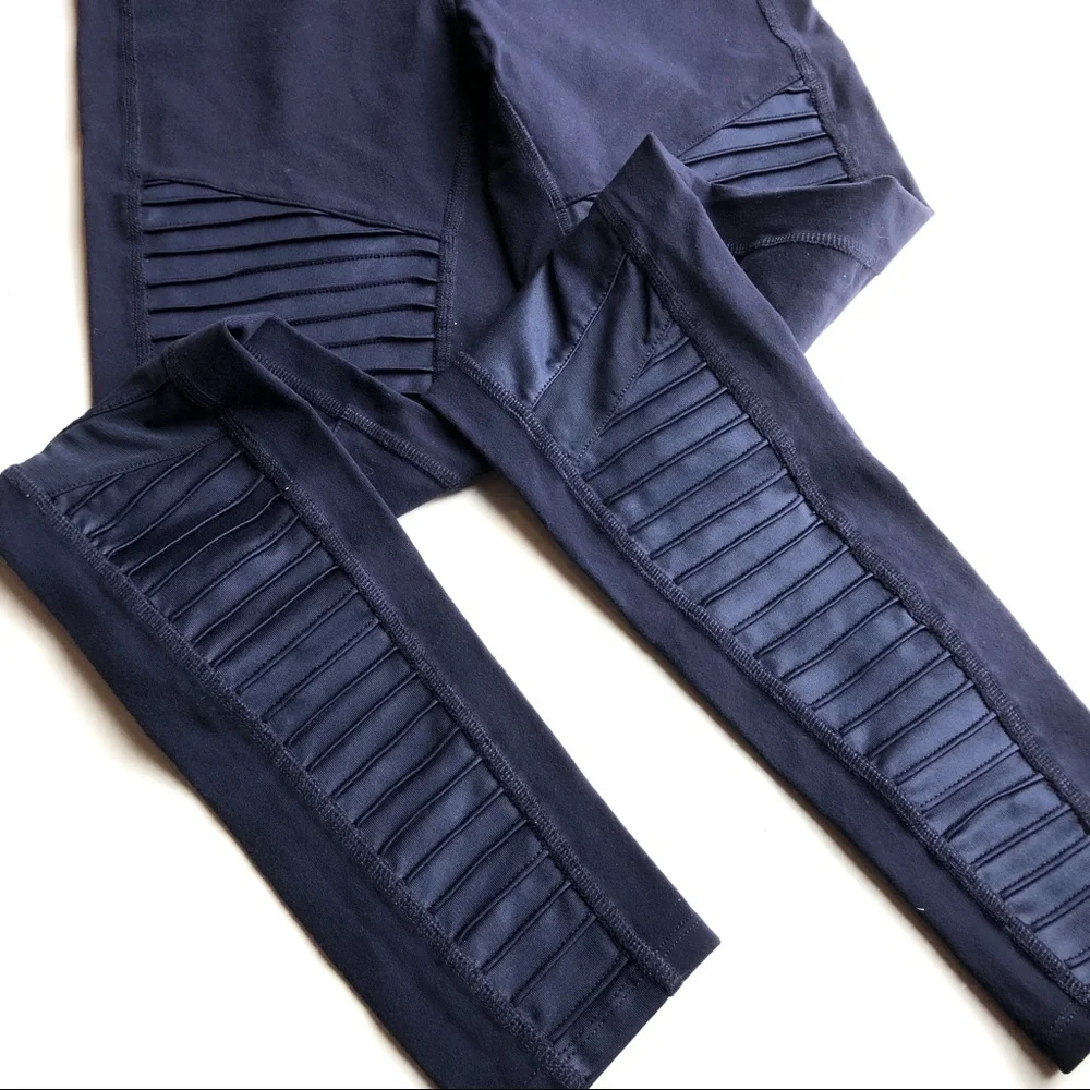 Alo Yoga Moto Leggings Navy